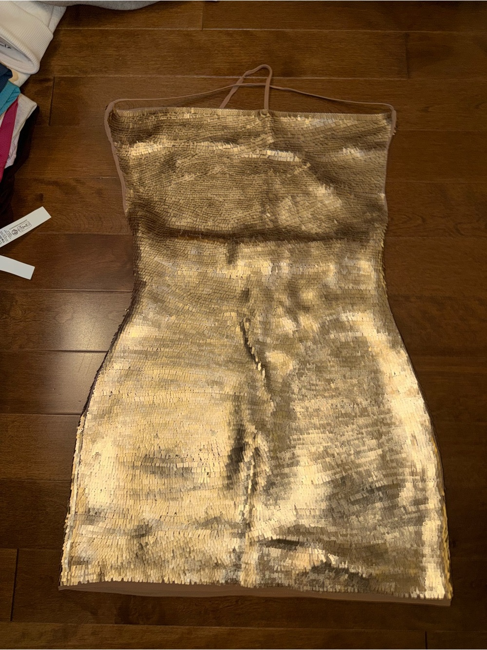Zara Gold Sequin Bodycon Dress
